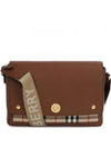 Leather and Vintage Check Note Crossbody Bag Tan - BURBERRY - BALAAN 2