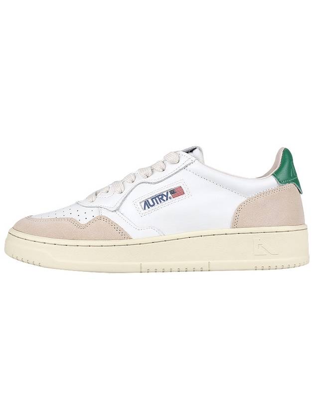 Men's Medalist Leather Low Top Sneakers Green Tab - AUTRY - BALAAN 4