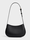 Calfskin Medium Tilly Shoulder Bag Black - CELINE - BALAAN 3