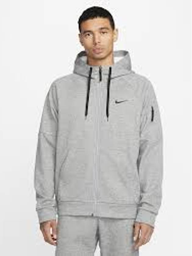 Full Zip-Up Fitness Hooded Jacket Grey - NIKE - BALAAN 11