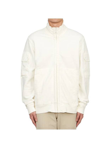 Felpa Aperta Zip-up Jacket Ivory - TEN C - BALAAN 1