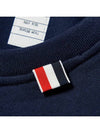 Engineered 4 Bar Stripe Loopback Jersey Knit Crewneck Sweatshirt Navy - THOM BROWNE - BALAAN 5