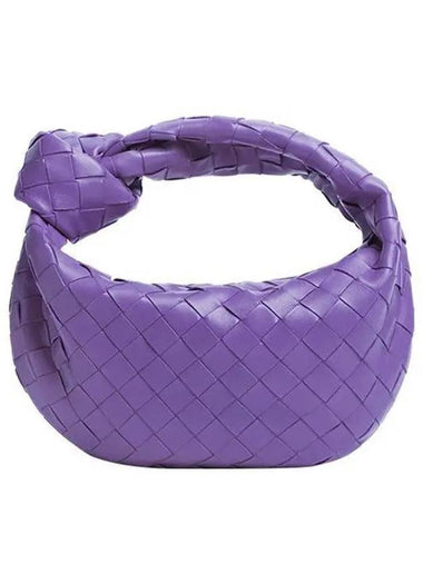 Jodie Intrecciato Small Tote Bag Purple - BOTTEGA VENETA - BALAAN 1