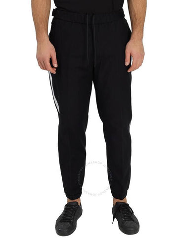 Moncler Men's Black Stretch Cotton Striped Trousers, Brand Size 50 (Waist Size 34") - MONCLER - BALAAN 1