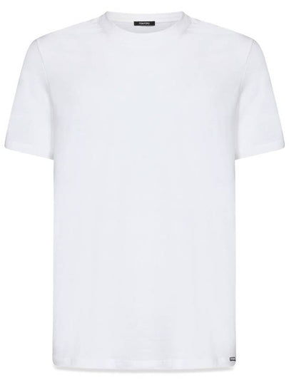 Cotton Modal Crew Neck Short Sleeve T-Shirt White - TOM FORD - BALAAN 2