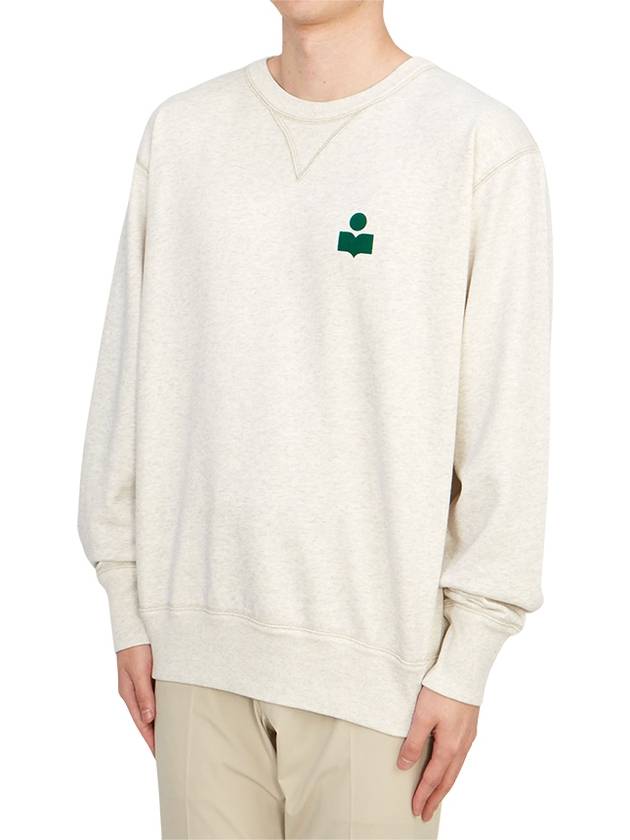 Mike Logo Cotton Sweatshirt Ecru - ISABEL MARANT - BALAAN 3