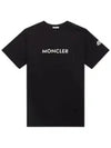 Rubberized Logo Short Sleeve T-Shirt Black - MONCLER - BALAAN 1