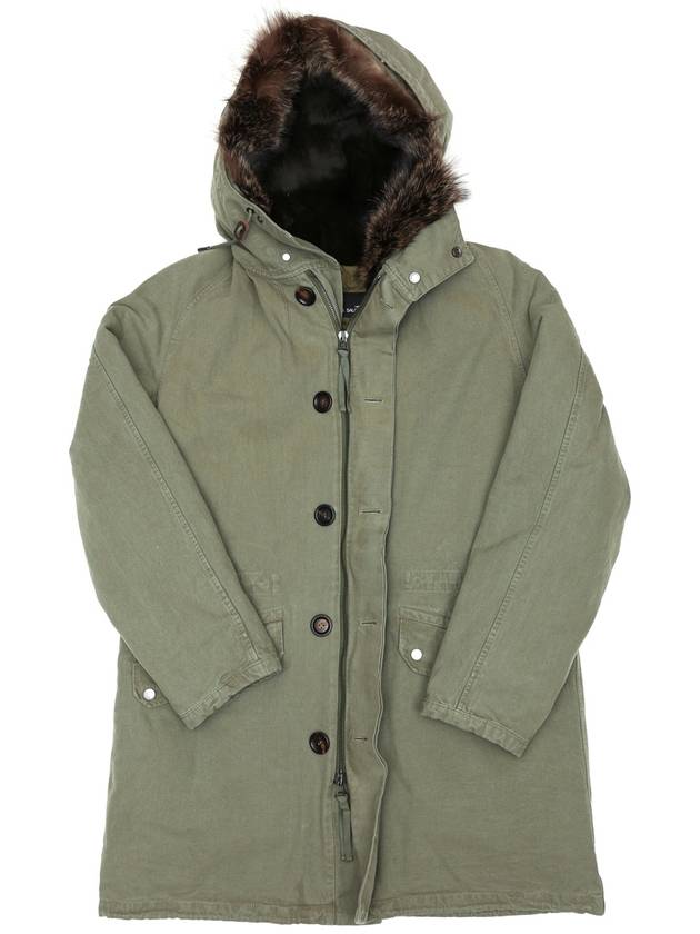 Lafit Raccoon Fur Parka Green - YVES SALOMON - BALAAN 4