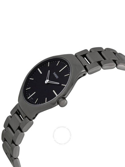 Rado True Thinline Black Dial Gunmetal Ceramic Ladies Watch R27956152 - RADO - BALAAN 2