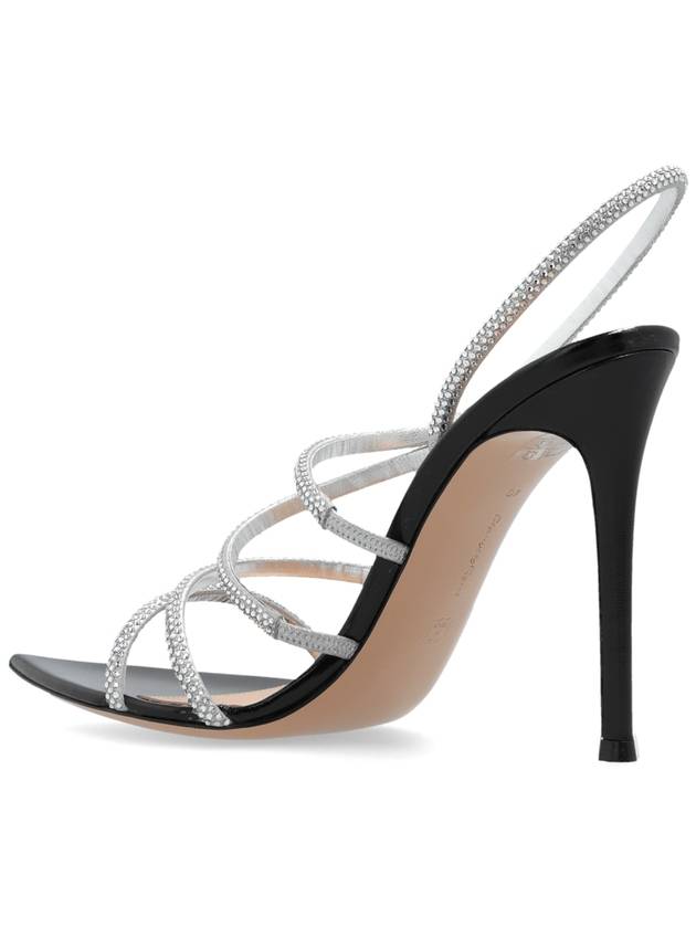 Gianvito Rossi Heeled Sandals Crystal Ettie, Women's, Silver - GIANVITO ROSSI - BALAAN 5