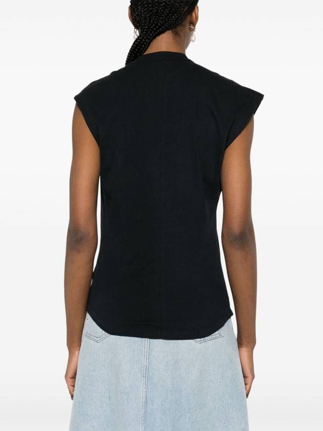 Asymmetric Organic Cotton T-Shirt TS0175FAA1N41I - ISABEL MARANT - BALAAN 5