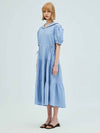 Sailor Collar Tiered Maxi DressBlue - OPENING SUNSHINE - BALAAN 3