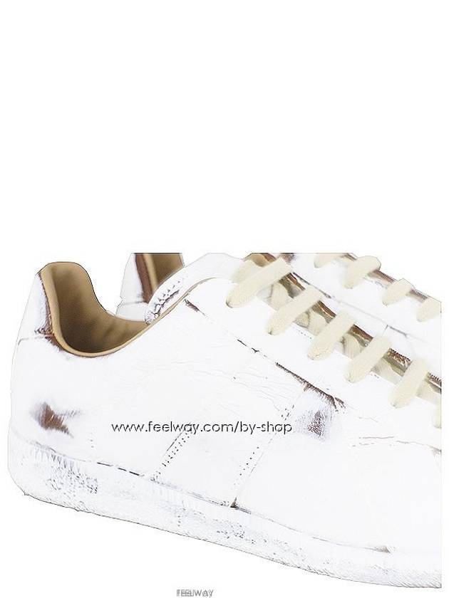 Replica Painted Leather Low Top Sneakers White - MAISON MARGIELA - BALAAN 9