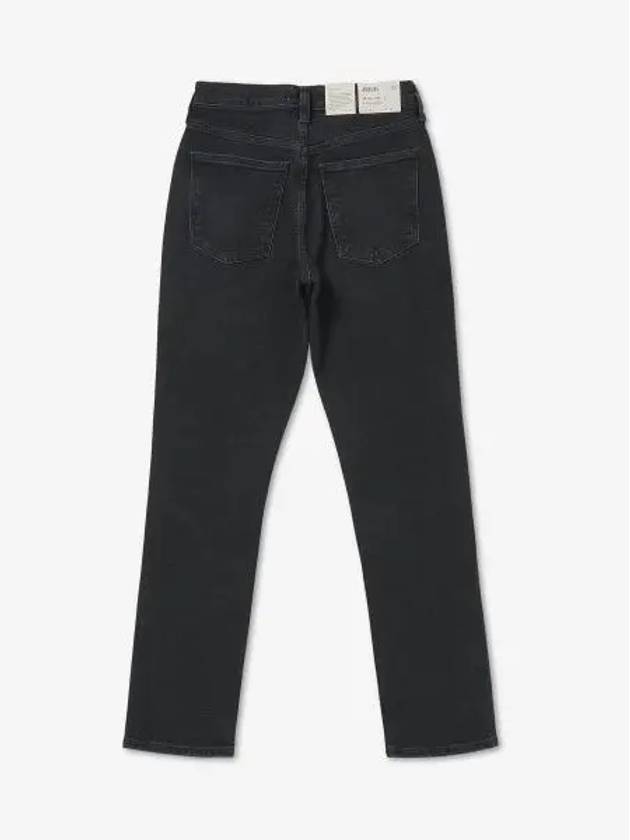 Merrel Nightfall High Waist Denim Straight Jeans Black - AGOLDE - BALAAN 1