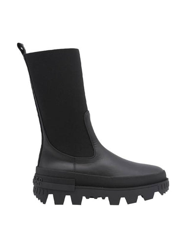 Neue Neue Leather Chelsea Boots Black - MONCLER - BALAAN 1