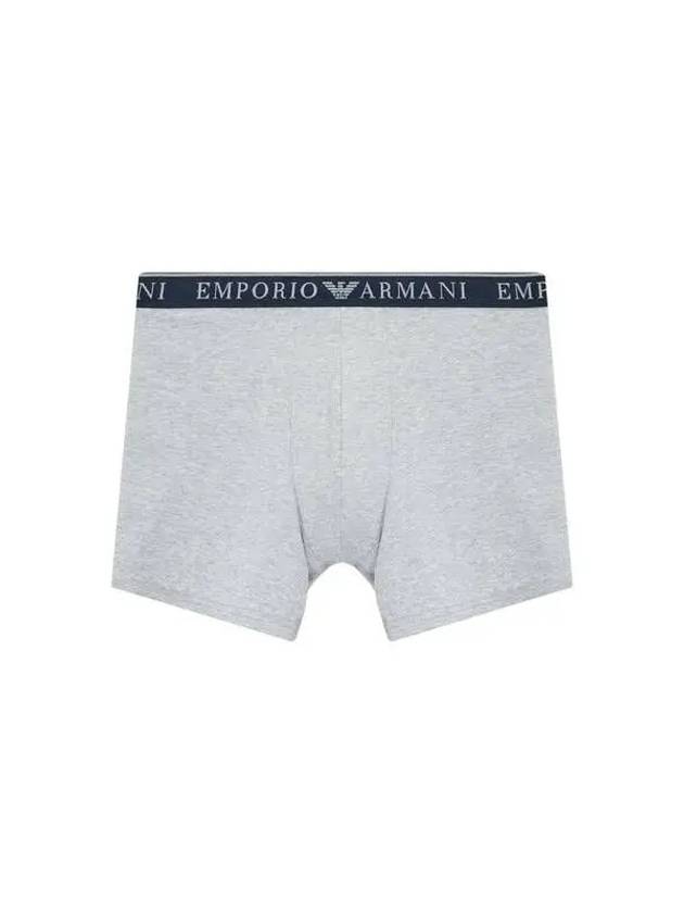 UNDERWEAR Men s Logo Banding Stretch Long Drawn Melange Gray 271063 - EMPORIO ARMANI - BALAAN 1