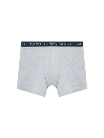 UNDERWEAR Men s Logo Banding Stretch Long Drawn Melange Gray 271063 - EMPORIO ARMANI - BALAAN 1