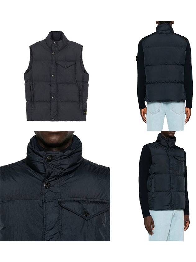 Crinkle Reps R-NY Down Vest Navy - STONE ISLAND - BALAAN 7