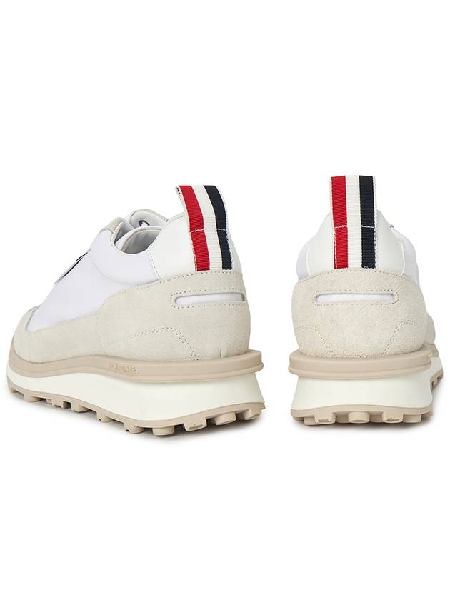 Eco Nylon Alumni Low Top Sneakers White - THOM BROWNE - BALAAN 7