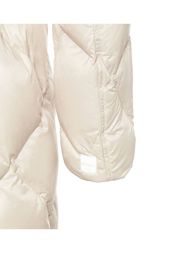 Trecoat Diamond Quilted Belted Padding Sand - MAX MARA - BALAAN 5