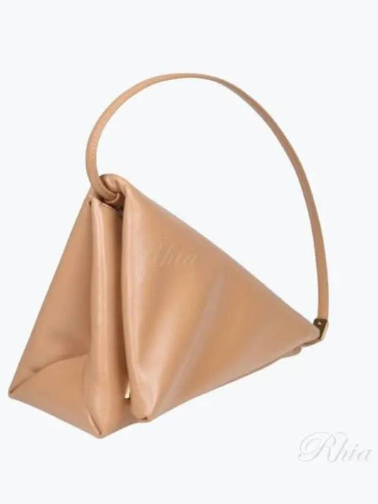 Prisma Triangle Leather Shoulder Bag Beige - MARNI - BALAAN 2