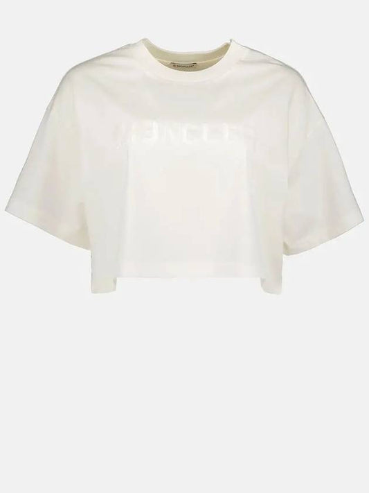 24SS Women's Logo Short Sleeve TShirt 8C00031 89AJU 034 - MONCLER - BALAAN 1