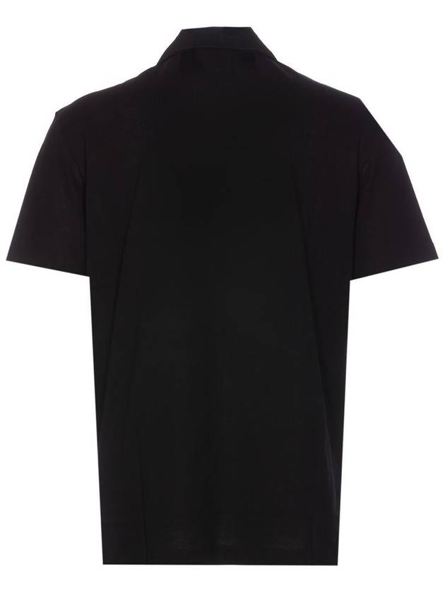 Medusa Head Pique Polo Shirt Black - VERSACE - BALAAN 3