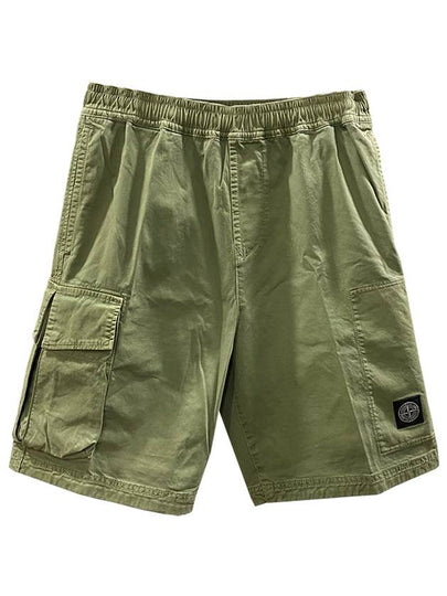 Logo Patch Pocket Banding Bermuda Shorts Sage Green - STONE ISLAND - BALAAN 2