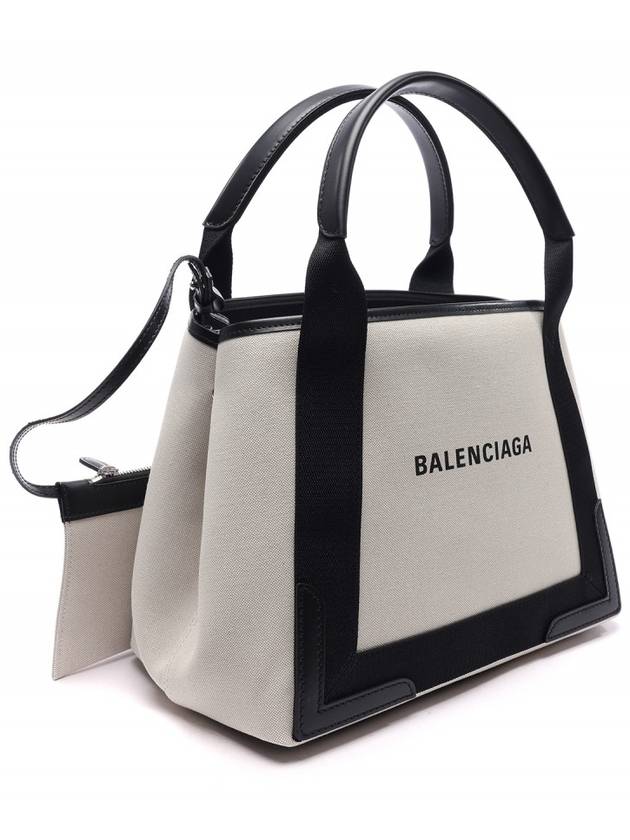 Cabas Logo Canvas Small Tote Bag Black - BALENCIAGA - BALAAN 4