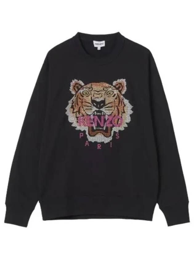 Tiger sweatshirt black t shirt - KENZO - BALAAN 1