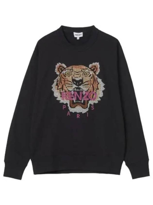 Tiger sweatshirt black t shirt - KENZO - BALAAN 1
