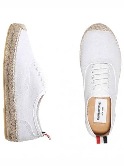 Canvas Espadrilles Heritage Low Top Sneakers White - THOM BROWNE - BALAAN 2