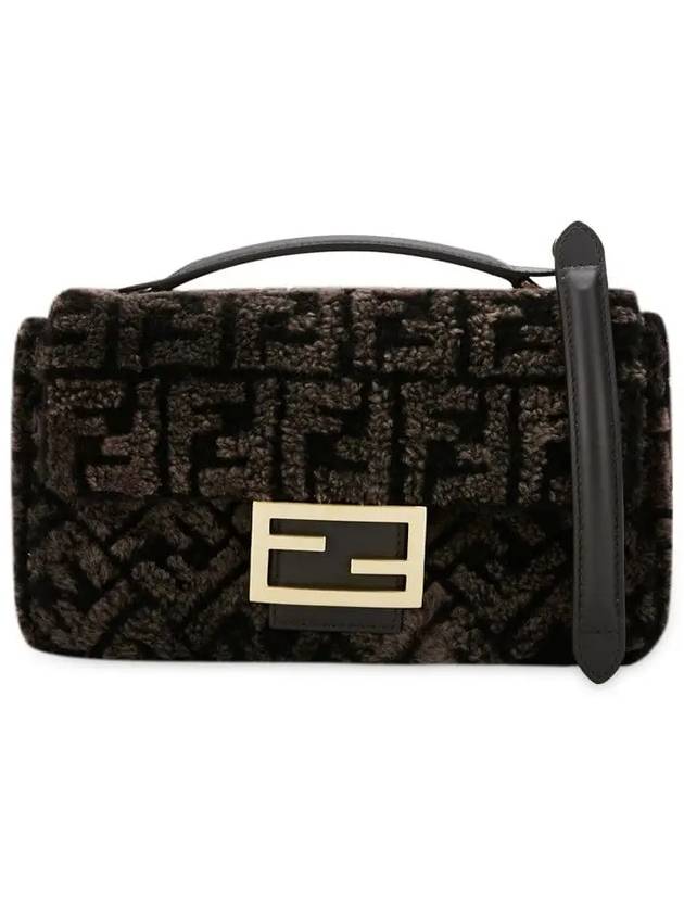 Baguette Chain Midi Shoulder Bag Dark Brown - FENDI - BALAAN 2