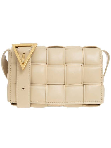 Cassette Intrecciato Padded Small Cross Bag Beige - BOTTEGA VENETA - BALAAN 1