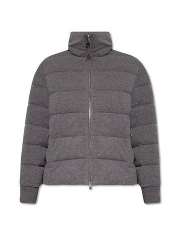 Cayeux Wool Cashmere High Neck Short Padding Medium Grey - MONCLER - BALAAN 1