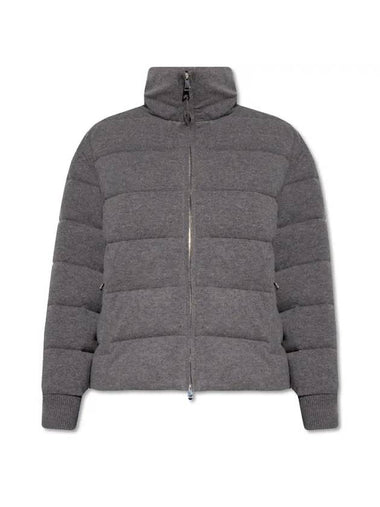 Cayeux Wool Cashmere High Neck Short Padding Medium Grey - MONCLER - BALAAN 1