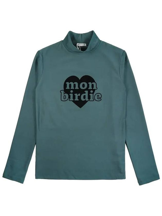 WARM TECH HALF NECK Heartmong Buddy brushed half-neck t-shirtDGREEN - MONBIRDIE GOLF - BALAAN 2