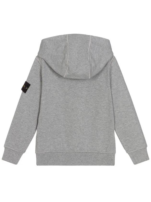 Kids Garment Dyed Heavy Weight Zip Up Hoodie Grey - STONE ISLAND - BALAAN 4