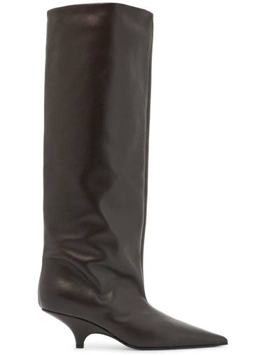 high leather boots in nappa - TOTEME - BALAAN 1