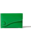 Dot Saddle Slim Mini Transportation Card Wallet Green - LE MASQUE - BALAAN 3