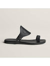 Hera Calfskin Sandals Noir - HERMES - BALAAN 3