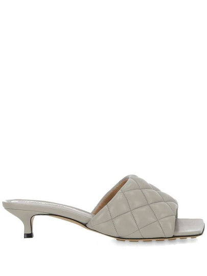 Padded Leather Mule Light Grey - BOTTEGA VENETA - BALAAN 2