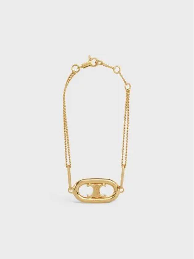 Triomphe Brass Bracelet Gold - CELINE - BALAAN 2