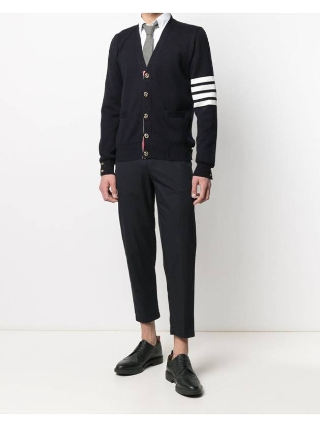 Milano Stitch 4 Bar Cardigan Navy - THOM BROWNE - BALAAN 7