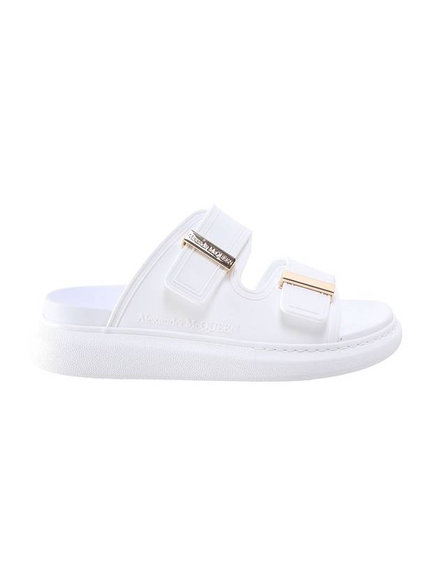 Hybrid Buckle Strap Slippers White - ALEXANDER MCQUEEN - BALAAN 1