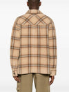 Kervon Check Wool Shirt Jacket Camel - ISABEL MARANT - BALAAN 4