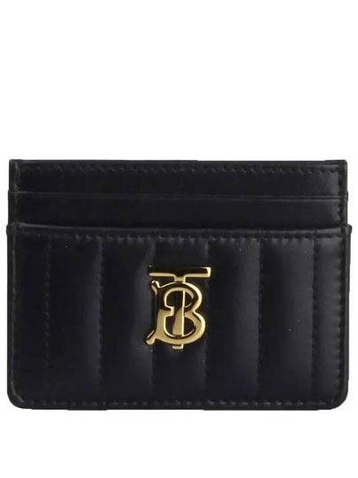 Quilted Leather Lola Card Case Black Light Gold - BURBERRY - BALAAN 2