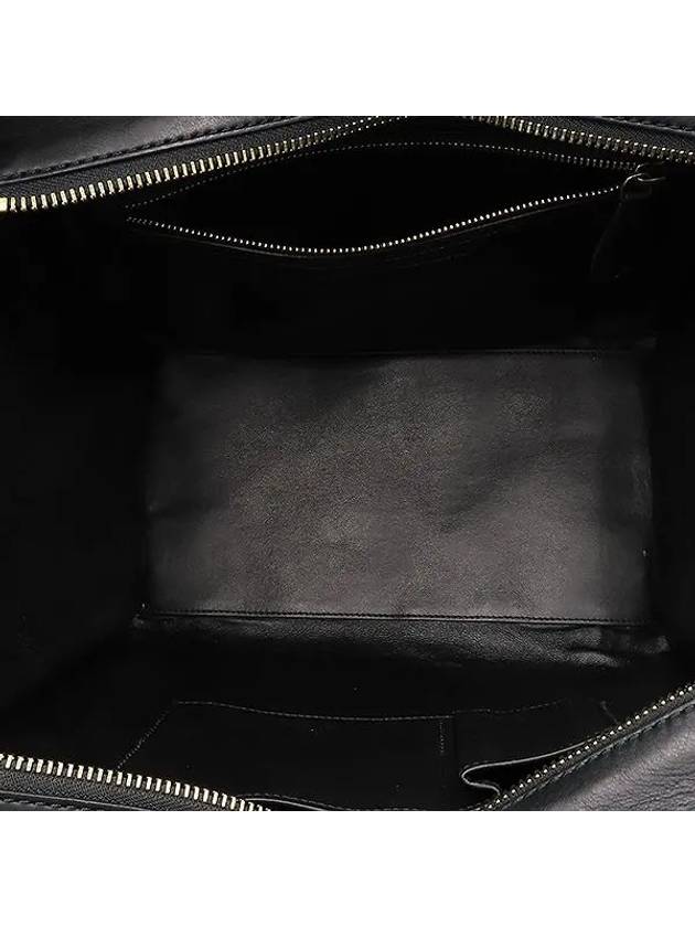 165213 Black leather luggage silver printed tote bag - CELINE - BALAAN 5