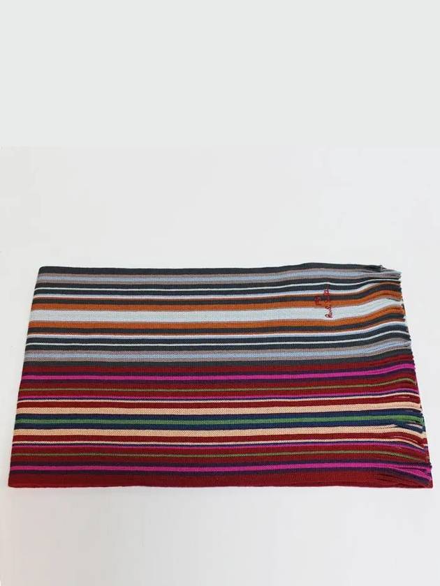 Spectrum Stripe Muffler Burgundy - PAUL SMITH - BALAAN 3