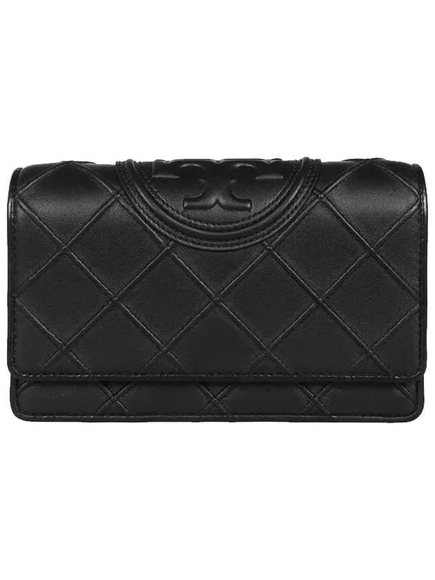 Fleming Soft Chain Long Wallet Bag Black - TORY BURCH - BALAAN 2